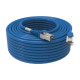 Cordon RJ45 cat 6 surmoulé FUTP 100 Ohms LSOH, 30m, bleu