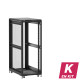 En kit - Baie de brassage 31U 600x1000x1585mm (LxPxH) 500kg, Sans porte avant / Porte arrière en verre, Sans panneaux latéraux