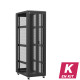 En kit - Baie serveur 42U 600x1000x2060mm (LxPxH) 800kg, Porte avant double nid d'abeille / Porte arrière nid d'abeille, Sans panneaux latéraux