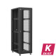 En kit - Baie serveur 42U 600x1000x2060mm (LxPxH) 800kg, Porte avant nid d'abeille / Porte arrière double pleine, Sans panneaux latéraux