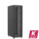 En kit - Baie serveur 42U 600x1000x2060mm (LxPxH) 800kg, Porte avant en verre / Porte arrière double nid d'abeille