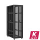 En kit - Baie serveur 42U 600x1200x2060mm (LxPxH) 800kg, Porte avant double nid d'abeille / Porte arrière double pleine, Sans panneaux latéraux