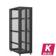 En kit - Baie serveur 42U 600x1200x2060mm (LxPxH) 800kg, Porte avant double nid d'abeille / Porte arrière en verre, Sans panneaux latéraux