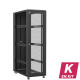 En kit - Baie serveur 42U 600x1200x2060mm (LxPxH) 800kg, Porte avant nid d'abeille / Porte arrière double pleine, Sans panneaux latéraux