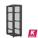 En kit - Baie serveur 42U 600x1200x2060mm (LxPxH) 800kg, Porte avant nid d'abeille / Porte arrière en verre, Sans panneaux latéraux