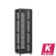 En kit - Baie serveur 42U 600x600x2060mm (LxPxH) 800kg, Porte avant double nid d'abeille / Porte arrière nid d'abeille, Sans panneaux latéraux