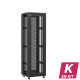 En kit - Baie serveur 42U 600x600x2060mm (LxPxH) 800kg, Porte avant nid d'abeille / Porte arrière double nid d'abeille, Sans panneaux latéraux