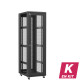 En kit - Baie serveur 42U 600x800x2060mm (LxPxH) 800kg, Porte avant et arrière nid d'abeille, Sans panneaux latéraux