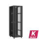 En kit - Baie serveur 42U 600x800x2060mm (LxPxH) 800kg, Porte avant en verre / Porte arrière double pleine, Sans panneaux latéraux