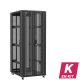 En kit - Baie serveur 42U 800x1000x2060mm (LxPxH) 800kg, Porte avant en verre double / Porte arrière double nid d'abeille, Sans panneaux latéraux