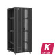 En kit - Baie serveur 42U 800x1000x2060mm (LxPxH) 800kg, Porte avant en verre double / Porte arrière double pleine, Sans panneaux latéraux