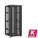 En kit - Baie serveur 42U 800x1000x2060mm (LxPxH) 800kg, Porte avant en verre double / Porte arrière en verre double, Sans panneaux latéraux