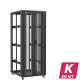 En kit - Baie serveur 42U 800x1000x2060mm (LxPxH) 800kg, Porte avant en verre double / Sans porte arrière, Sans panneaux latéraux