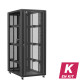 En kit - Baie serveur 42U 800x1200x2060mm (LxPxH) 800kg, Porte avant en verre / Porte arrière double nid d'abeille, Sans panneaux latéraux