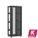 En kit - Baie serveur 42U 800x600x2060mm (LxPxH) 800kg, Porte avant en verre double / Sans porte arrière, Sans panneaux latéraux