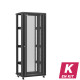 En kit - Baie serveur 42U 800x600x2060mm (LxPxH) 800kg, Porte avant en verre / Sans porte arrière, Sans panneaux latéraux