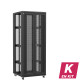 En kit - Baie serveur 42U 800x800x2060mm (LxPxH) 800kg, Porte avant double nid d'abeille / Porte arrière en verre double, Sans panneaux latéraux