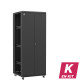 En kit - Baie serveur 42U 800x800x2060mm (LxPxH) 800kg, Porte avant double pleine / Porte arrière double pleine, Sans panneaux latéraux