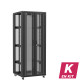 En kit - Baie serveur 42U 800x800x2060mm (LxPxH) 800kg, Porte avant en verre double / Porte arrière en verre, Sans panneaux latéraux