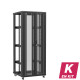 En kit - Baie serveur 42U 800x800x2060mm (LxPxH) 800kg, Porte avant en verre double / Sans porte arrière, Sans panneaux latéraux