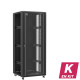 En kit - Baie serveur 42U 800x800x2060mm (LxPxH) 800kg, Porte avant en verre / Porte arrière double pleine, Sans panneaux latéraux