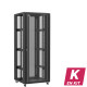 En kit - Baie serveur 42U 800x800x2060mm (LxPxH) 800kg, Porte avant et arrière en verre double, Sans panneaux latéraux