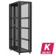 En kit - Baie serveur 47U 600x1200x2283mm (LxPxH) 800kg, Porte avant en verre / Porte arrière double nid d'abeille, Sans panneaux latéraux