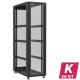 En kit - Baie serveur 47U 600x1200x2283mm (LxPxH) 800kg, Porte avant en verre / Porte arrière nid d'abeille, Sans panneaux latéraux