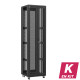 En kit - Baie serveur 47U 600x600x2283mm (LxPxH) 800kg, Porte avant double nid d'abeille / Porte arrière nid d'abeille, Sans panneaux latéraux