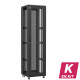 En kit - Baie serveur 47U 600x600x2283mm (LxPxH) 800kg, Porte avant nid d'abeille / Porte arrière double nid d'abeille, Sans panneaux latéraux