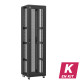 En kit - Baie serveur 47U 600x600x2283mm (LxPxH) 800kg, Porte avant nid d'abeille / Porte arrière en verre, Sans panneaux latéraux