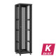 En kit - Baie serveur 47U 600x600x2283mm (LxPxH) 800kg, Sans porte avant / Porte arrière double nid d'abeille, Sans panneaux latéraux