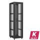 En kit - Baie serveur 47U 600x800x2283mm (LxPxH) 800kg, Porte avant nid d'abeille / Porte arrière en verre, Sans panneaux latéraux