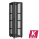 En kit - Baie serveur 47U 600x800x2283mm (LxPxH) 800kg, Porte avant en verre / Porte arrière double nid d'abeille, Sans panneaux latéraux