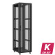 En kit - Baie serveur 47U 600x800x2283mm (LxPxH) 800kg, Porte avant en verre / Porte arrière nid d'abeille, Sans panneaux latéraux