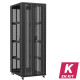 En kit - Baie serveur 47U 800x100x2283mm (LxPxH) 800kg, Porte avant en verre double / Porte arrière double nid d'abeille, Sans panneaux latéraux