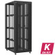 En kit - Baie serveur 47U 800x1200x2283mm (LxPxH) 800kg, Porte avant double nid d'abeille / Porte arrière en verre, Sans panneaux latéraux