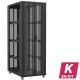 En kit - Baie serveur 47U 800x1200x2283mm (LxPxH) 800kg, Porte avant en verre double / Porte arrière double nid d'abeille, Sans panneaux latéraux