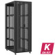 En kit - Baie serveur 47U 800x1200x2283mm (LxPxH) 800kg, Porte avant en verre double / Porte arrière nid d'abeille, Sans panneaux latéraux