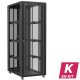 En kit - Baie serveur 47U 800x1200x2283mm (LxPxH) 800kg, Porte avant en verre / Porte arrière double nid d'abeille, Sans panneaux latéraux