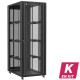 En kit - Baie serveur 47U 800x1200x2283mm (LxPxH) 800kg, Porte avant en verre / Porte arrière nid d'abeille, Sans panneaux latéraux