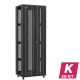 En kit - Baie serveur 47U 800x600x2283mm (LxPxH) 800kg, Porte avant en verre double / Porte arrière double nid d'abeille, Sans panneaux latéraux