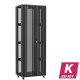 En kit - Baie serveur 47U 800x600x2283mm (LxPxH) 800kg, Porte avant en verre double / Porte arrière en verre, Sans panneaux latéraux