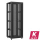 En kit - Baie serveur 47U 800x800x2283mm (LxPxH) 800kg, Porte avant double nid d'abeille / Porte arrière en verre double, Sans panneaux latéraux