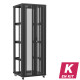 En kit - Baie serveur 47U 800x800x2283mm (LxPxH) 800kg, Porte avant en verre double / Sans porte arrière, Sans panneaux latéraux