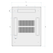 CAPOT SUPERIEUR AVEC 3 ENTREE POUR BAIE 600X800 - LIGNE 500