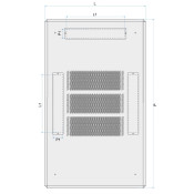 CAPOT SUPERIEUR AVEC 3 ENTREE POUR BAIE 600X1000 - LIGNE 500